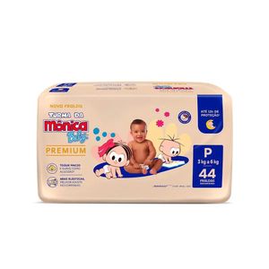 Fralda Turma da Mônica Baby Premium P 44 Unidades