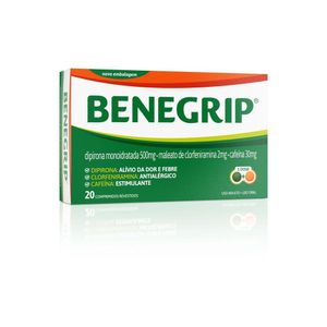 Benegrip Analgésico e Antigripal Revestido Hypera 20 Comprimidos