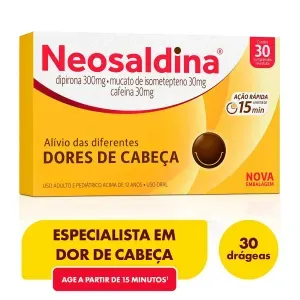 Neosaldina Analgésico Hypera 30 Drágeas