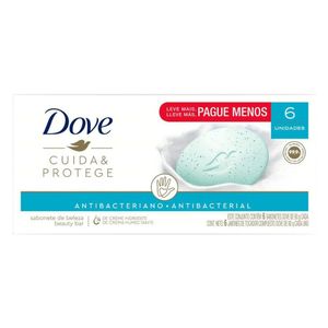 Sabonete em Barra Dove Cuida & Protege Antibacterieal 6 Unidades 90g