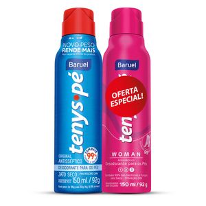 Talco Para Pés Tenys Pé Original + Woman Jato Seco 150ml
