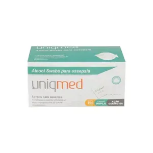 Álcool Swabs Sachê 100 Unidades Uniqmed