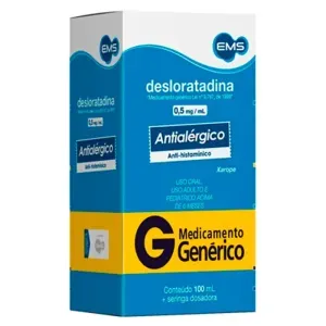 Xarope Desloratadina 0,5mg/ml 100ml Genérico EMS