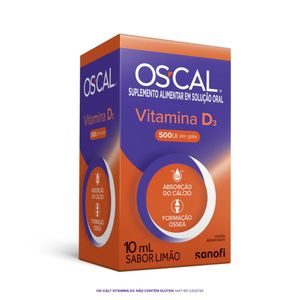 Oscal Vitamina D 500UI 10ml Limão Opella