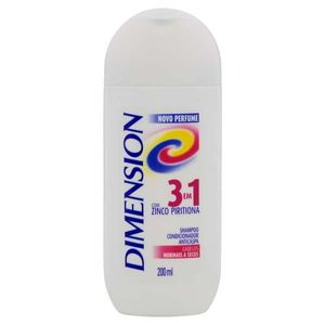 Shampoo Dimension  Anticaspa Normais a Secos 200Ml 3X1