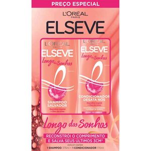 Kit Elseve Longo dos Sonhos Shampoo 357ml + Condicionador 170ml