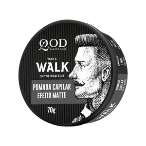 Pomada Modeladora QOD Barber Shop Take a Walk On The Wild Side Fixação Média 70g