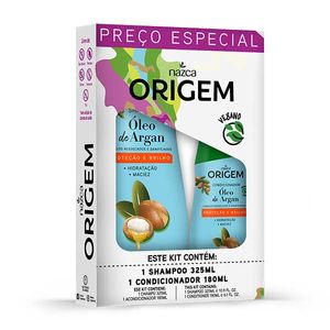 Kit Origem Com Argan Shampoo 325ml + Condicionador 180ml