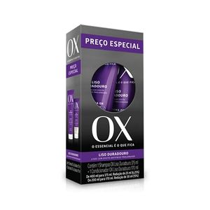 Kit Ox Liso Duradouro Shampoo 375ml + Condicionador 170ml