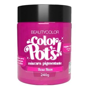 Máscara Capilar Beauty Color Pigmentante Colorpots Rosa Neon 240g