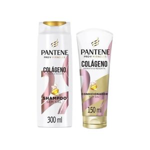 Kit Shampoo Pantene 300ml + Condicionador Pantene Colágeno Hidrata & Resgata 150ml