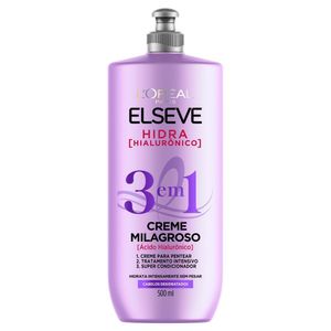 Creme Para Pentear Elseve 500ml Hidra Hialurônico