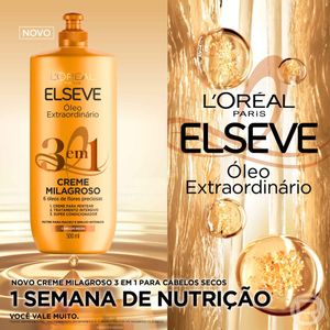 Creme Milagroso Elseve 3 em 1 Óleo Extraordinário 500ml