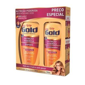 Kit Niely Gold Nutrição Poderosa Shampoo 300ml + Condicionador 200ml