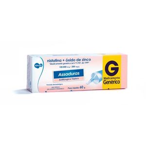 Pomada Dermatológica Nistatina + Óxido de Zinco Genérico EMS 60g