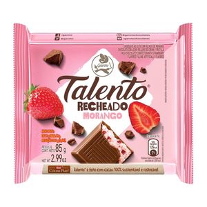 Chocolate Morango Talento Recheado Garoto 85g