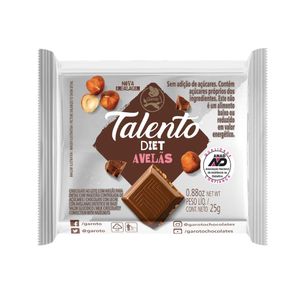 Chocolate Diet Avelãs Talento Garoto 25g