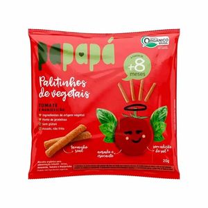 Biscoito Papapá 20g Orgânico Tomate e Manjericão