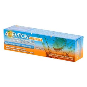 Aceviton Arginina Cimed Sabor Laranja 16 Comprimidos