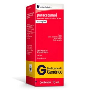 Paracetamol 15ml Genérico União Química