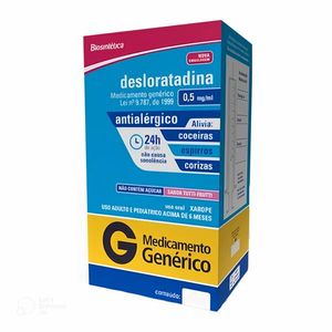 Xarope Desloratadina Genérico Infantil Biosintética 0,5mg/ml 100ml