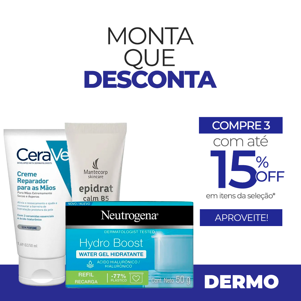 Combine 3 ou mais produtos e ganhe 15% de desconto