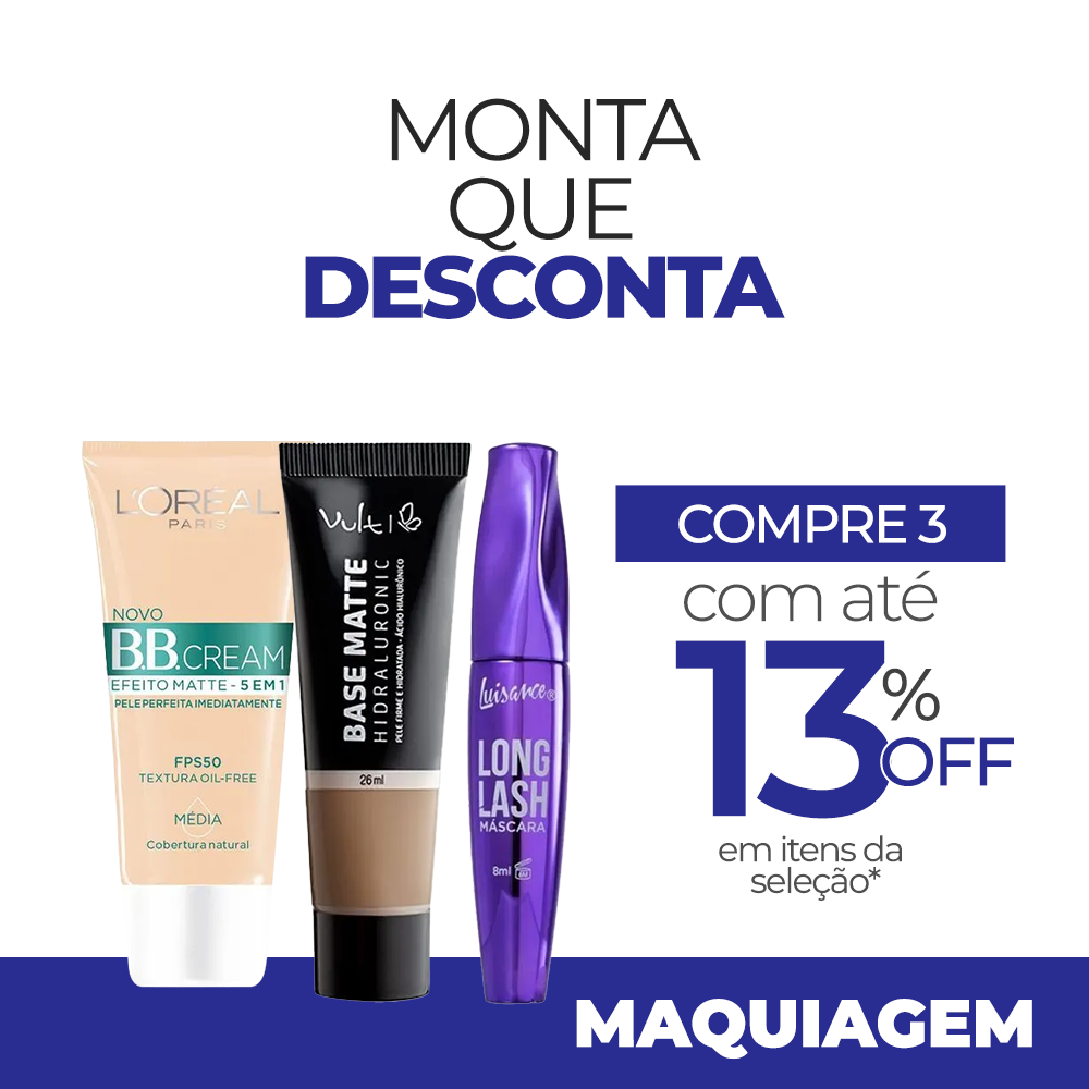 Combine 3 ou mais produtos e ganhe 13% de desconto